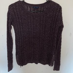 Purple sweater w zipper side